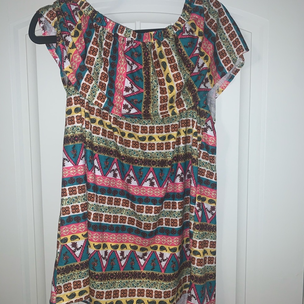 Aztec patterned mini dress